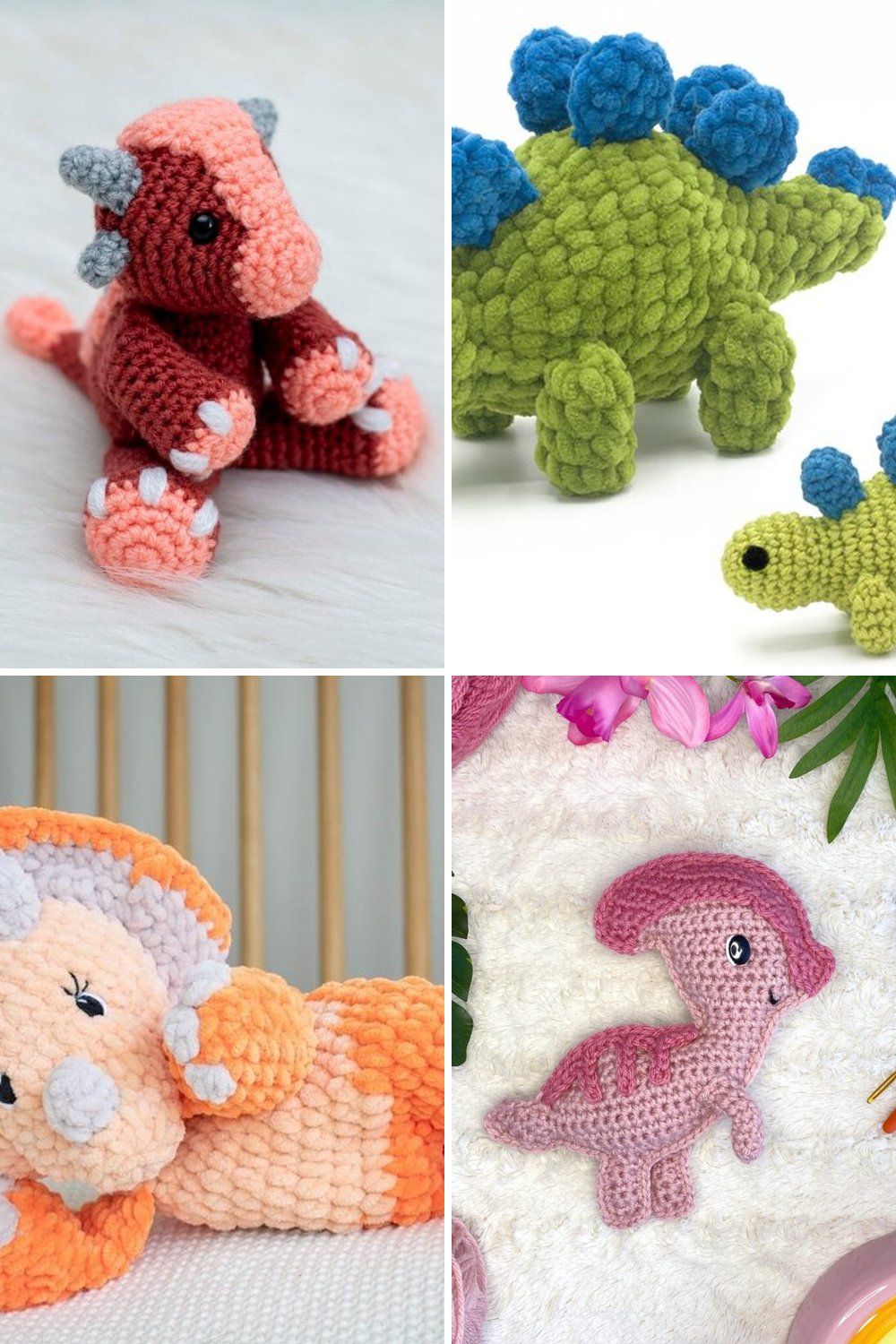 12 Crochet Dinosaur Free Patterns