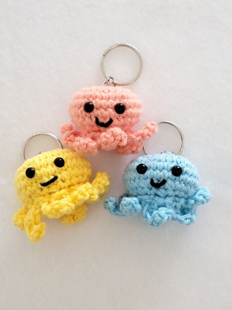 Crochet Octopus Keychain free crochet pattern by Shehnaaz