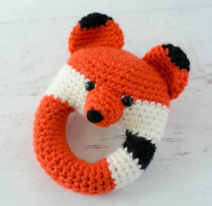 Crochet Fox Rattle free crochet pattern by Cheryl Bennett