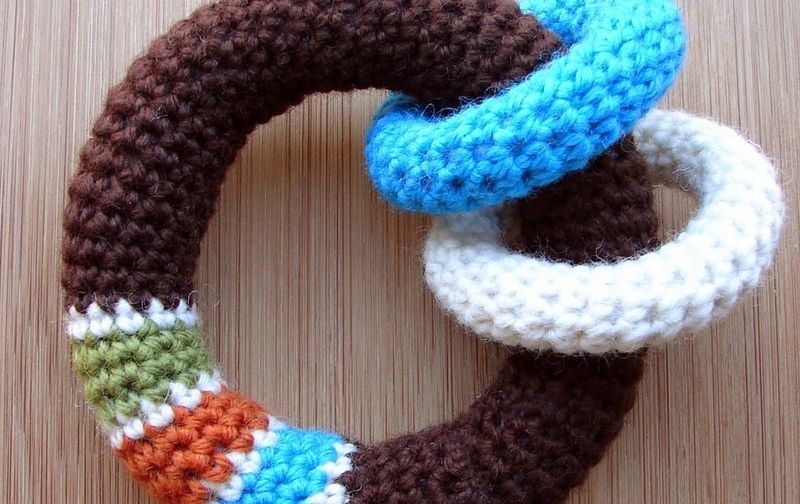 LOOP Baby Rattle Grab Toy free crochet pattern by Amy Herbst