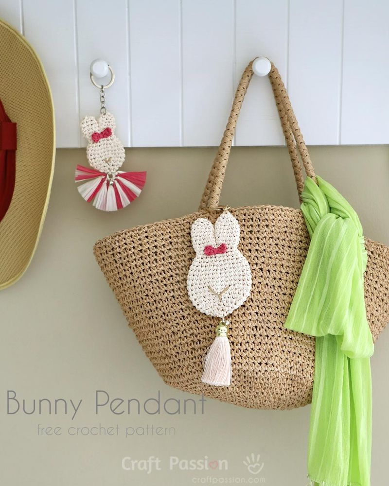 Bunny Crochet Keychain (2 Sizes) free crochet pattern by Joanne Loh