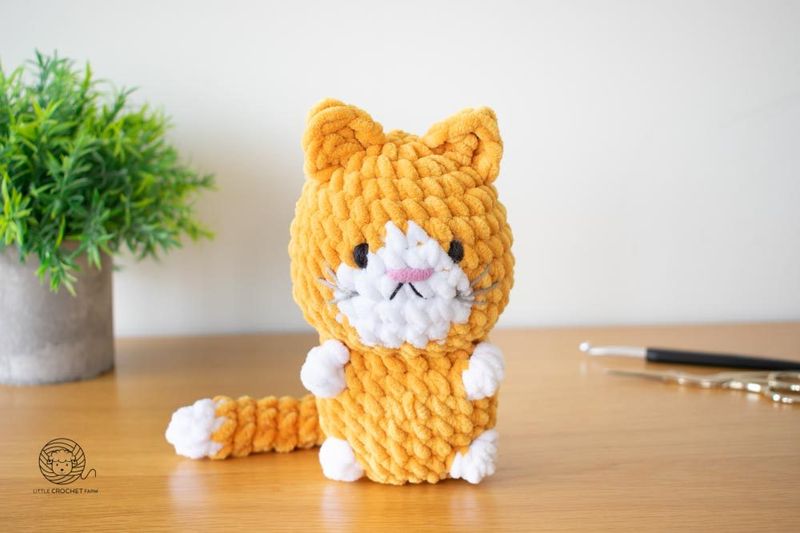 No-Sew Crochet Cat free crochet pattern by Ana