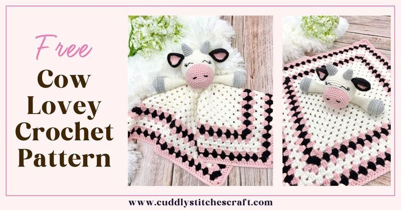 Cow Lovey with Granny Square Blanket free crochet pattern by Petra Salisbury