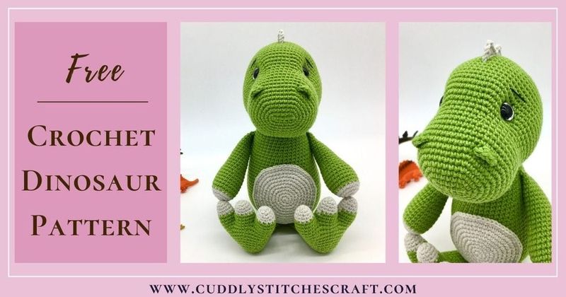 Danny the T-Rex free crochet pattern by Petra Salisbury