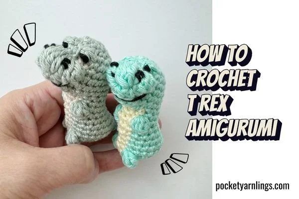T. Rex Amigurumi free crochet pattern by Huipei Zhang