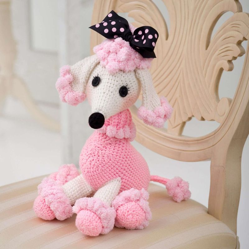 Pomp-a-Poodle free crochet pattern by Red Heart