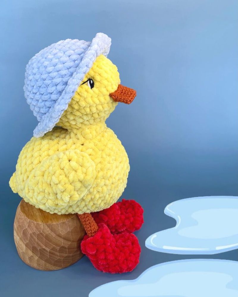 Spring Duck free crochet pattern by Jillian Hewitt