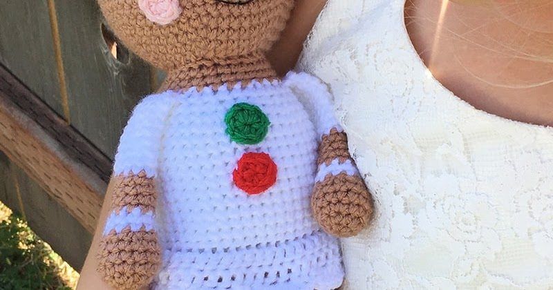 Ginger the Gingerbread Girl free crochet pattern by Stephanie