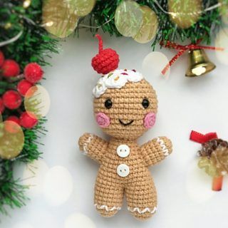 Gingerbread Man by Svitlana Hurova free crochet pattern by Svitlana Hurova (Ravelry)