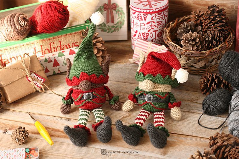 Christmas Elf Gnome free crochet pattern by Jen Hayes