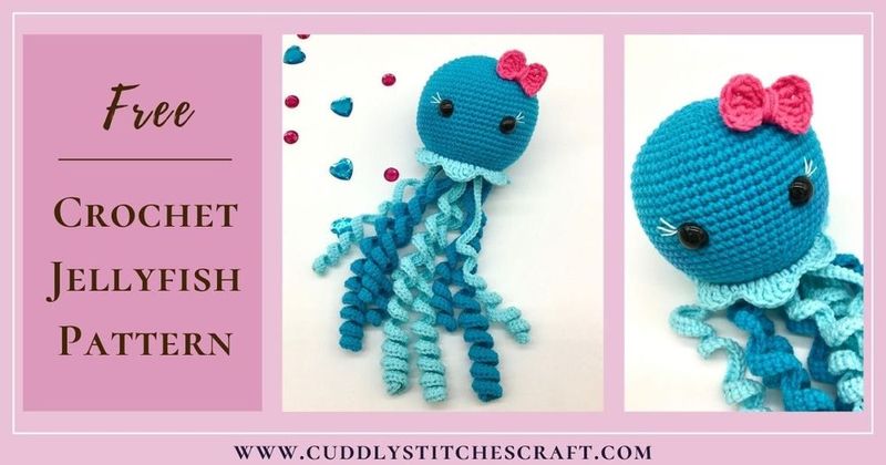 No-Sew Jellyfish free crochet pattern by Petra Salisbury