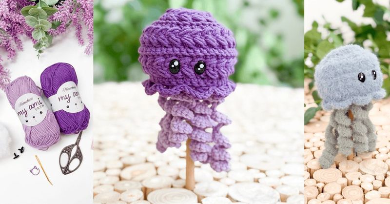 Wheat Stitch Jellyfish free crochet pattern by Briana Kepner