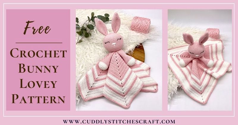 Bunny Lovey (Square Blanket) free crochet pattern by Petra Salisbury