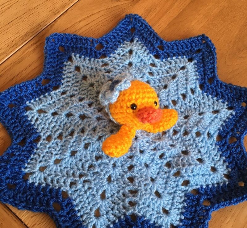 Cute Duck Security Blanket free crochet pattern by Nimy