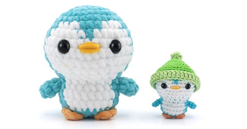 Cute Penguin Amigurumi with Hat free crochet pattern by Mariska Vos-Bolman