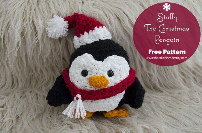 Stuffy the Christmas Penguin free crochet pattern by Amy Ramnarine