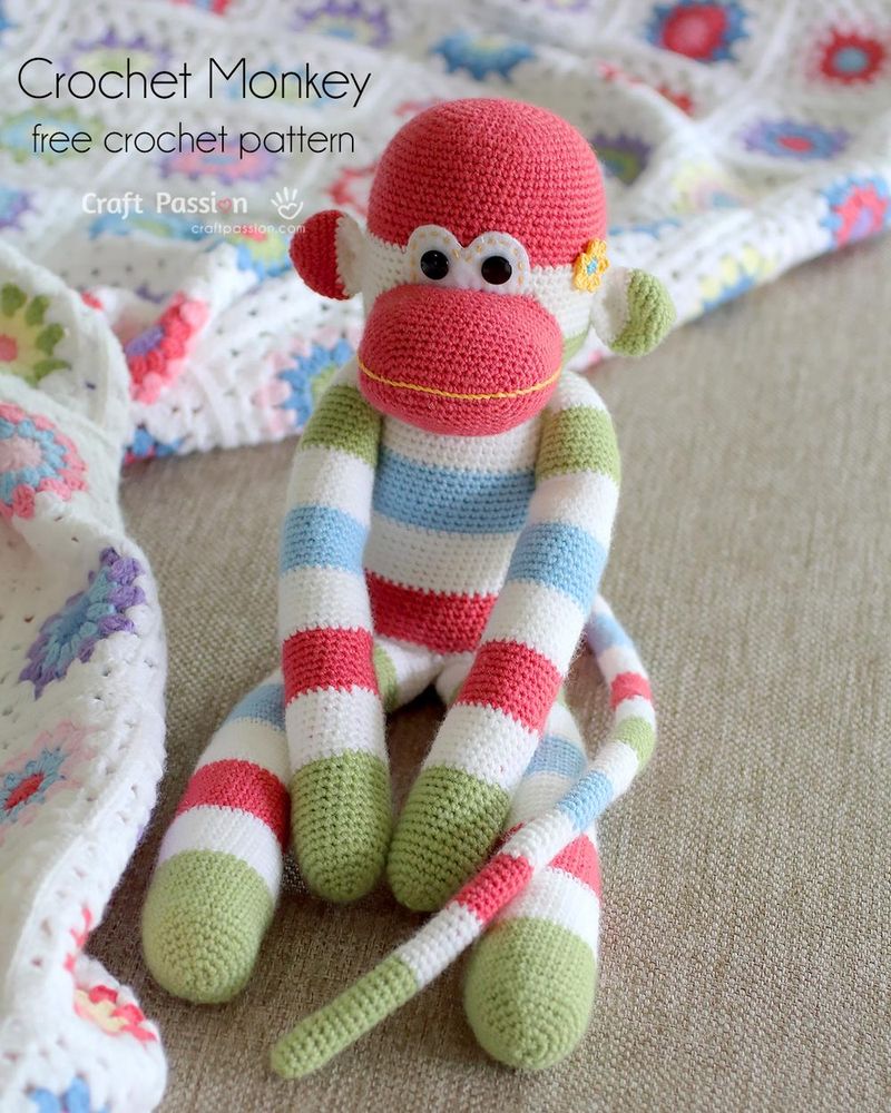 Kimira the Sock Monkey free crochet pattern by Joanne Loh