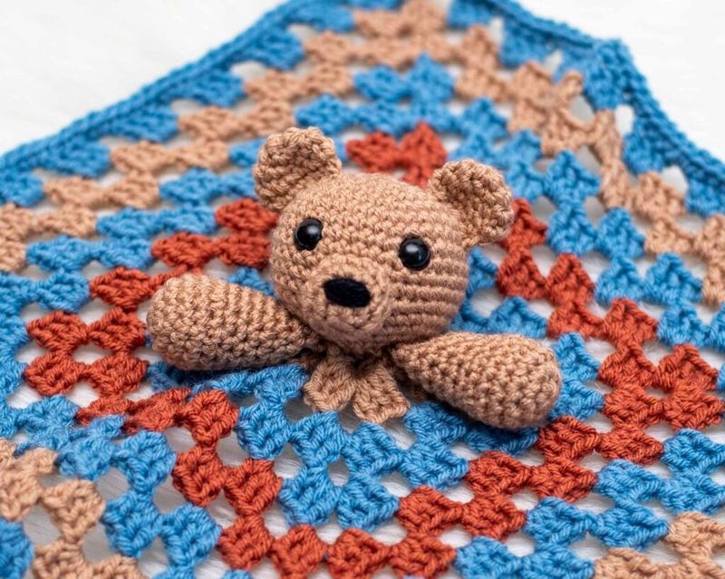 Hug Me Bear Lovey free crochet pattern by Nicole Chase