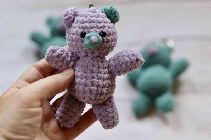 Teddy Bear Keychain free crochet pattern by Sarah