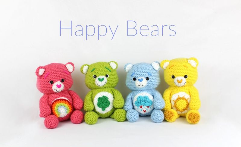 Happy Bears free crochet pattern by StringyDingDing