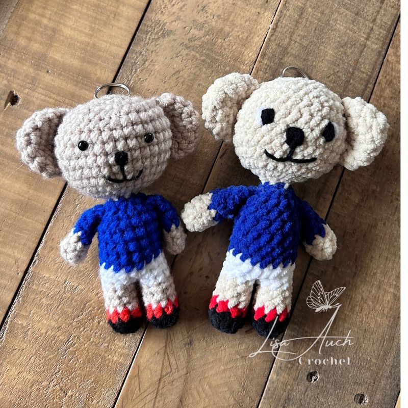 Easy Mini Teddy Mascot free crochet pattern by Lisa Auch