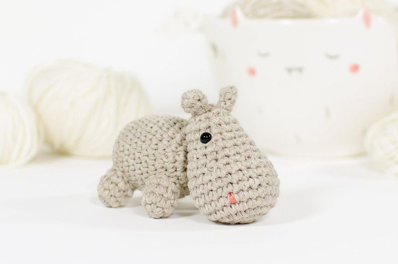 Small Hippo free crochet pattern by Kristi Tullus