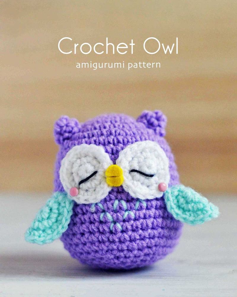 Mr. Murasaki the Owl free crochet pattern by Lee Mei Li