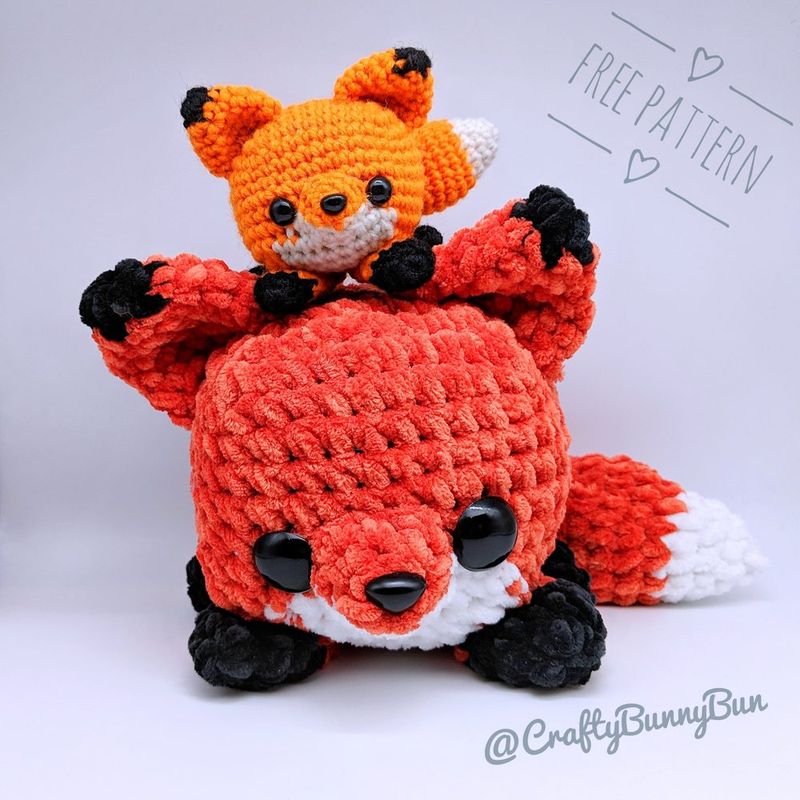 Cube Foxy Fox free crochet pattern by Crafty Bunny Bun