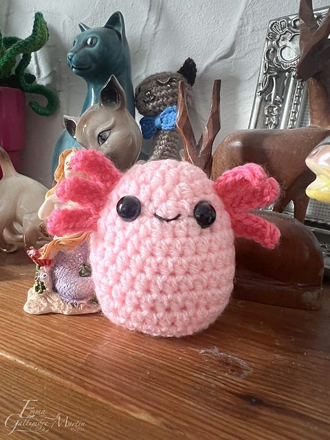 Super Easy Amigurumi Axolotl free crochet pattern by Emma Gallimore-Martin