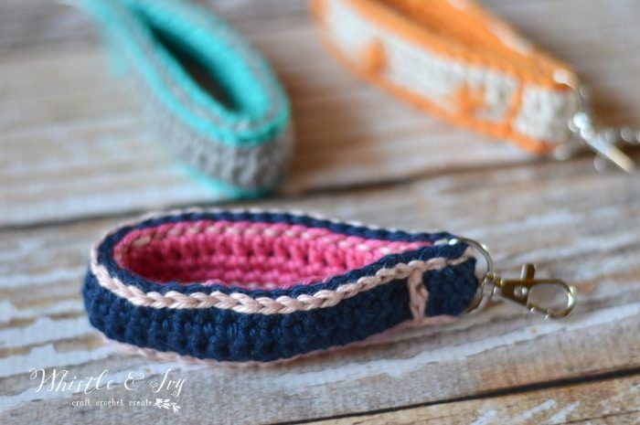 Crochet Key Fob free crochet pattern by Whistle and Ivy