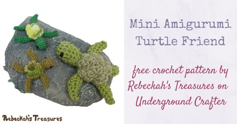 Mini Amigurumi Turtle Friend free crochet pattern by Rebeckah Ferger