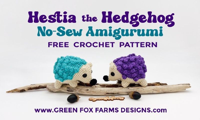 Hestia the No-Sew Hedgehog free crochet pattern by Lisa Fox