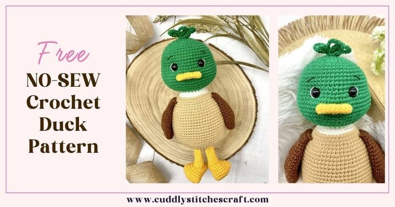 No-Sew Mallard Duck free crochet pattern by Petra Salisbury